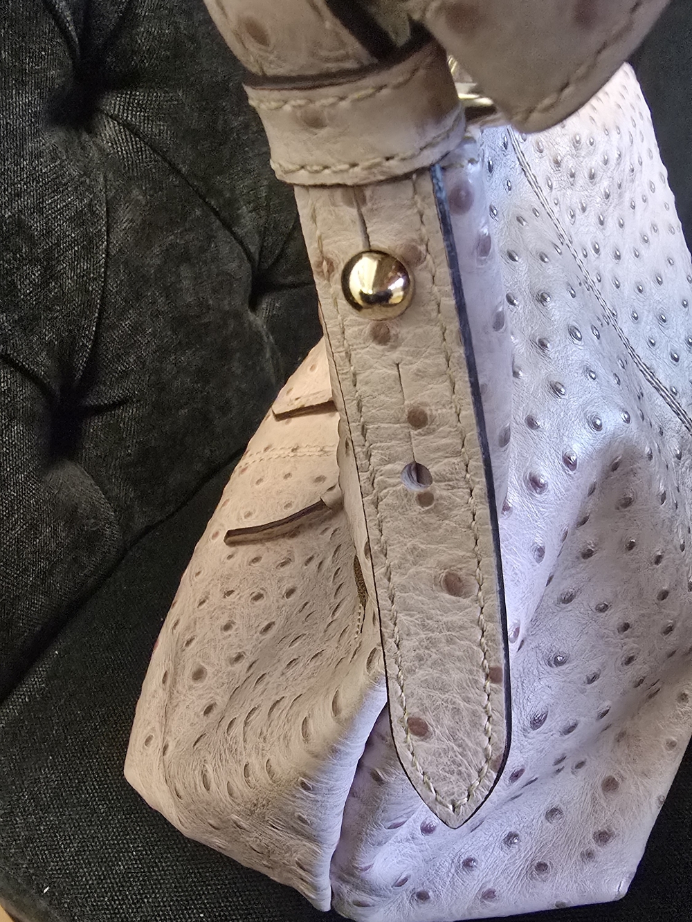 Dooney & Bourke Pink Ostrich Shoulder Bag - Picture 6 of 15